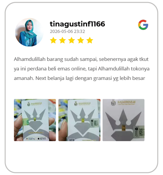 Testimoni Pelanggan Raja Emas Indonesia di WhatsApp